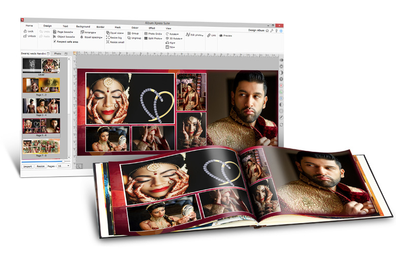 Album Designing Software with advance Tools, Features & controls given with Album Xpress Pack