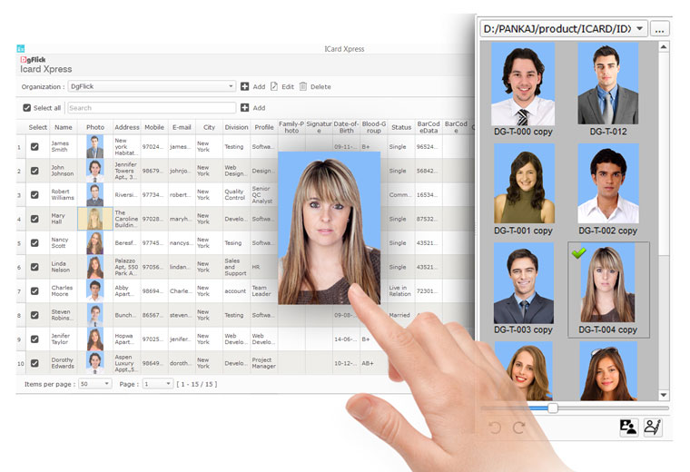 Do quick photo assignment from just drag & drop photos from folder to data with Icard Xpress