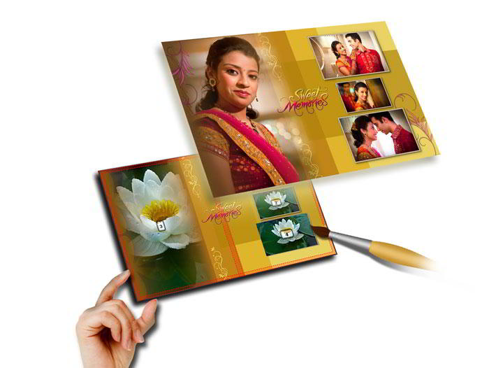 Design own templates decors or import own design and save them for future use with Album Xpress Pro