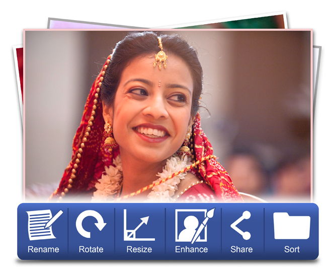 Advance Photo Manager helps in Color corrections, rename, enhance & share within Album Xpress Pro