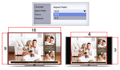 The aspect ratio of video can be decided before creation of the video with video xpress software