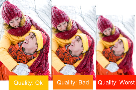 Photo Xpress having inbuilt Quality Indicator which helps  to avoid bad prints of photos
