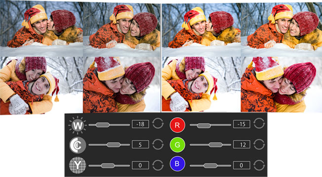 Manage Fast Photo editing for multiple photos like BCG and RGB correction of photos in Photo Xpress