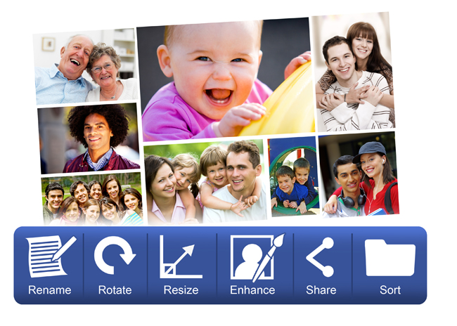Advance Photo Manager helps in Color corrections, rename, enhance & share within Gift Xpress 
